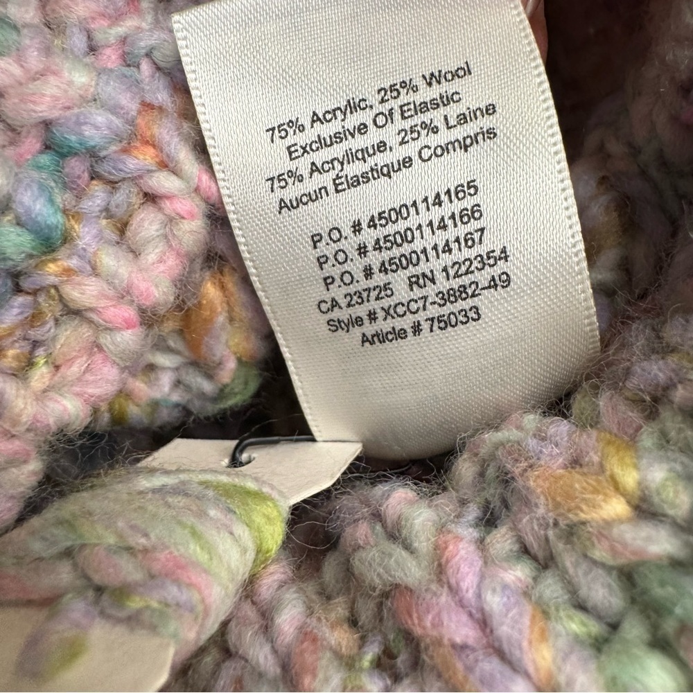 Wilfred Free Size XS Retrograde Mock Neck Semi Crop Knit Sweater Pastel Colors - Picture 4 of 7